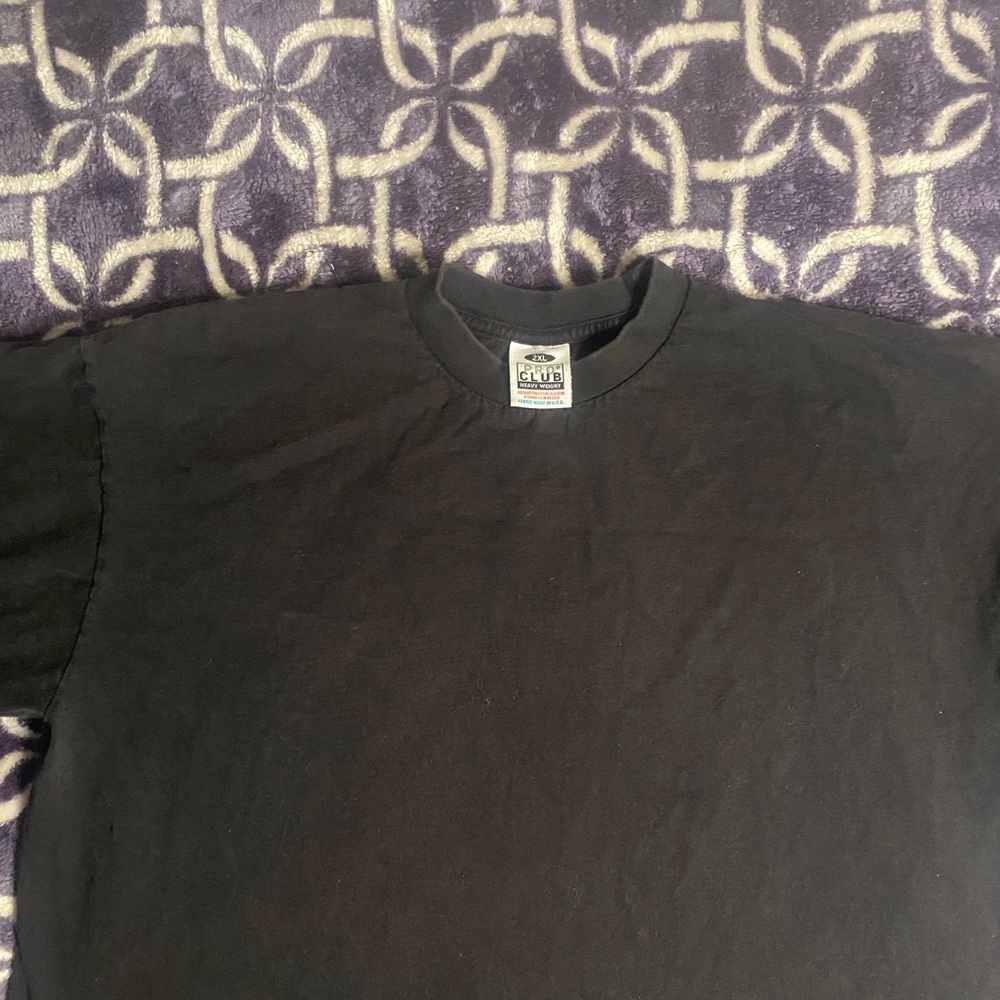 Heavyweight Pro Club Black T-Shirt - Picture 2 of 6